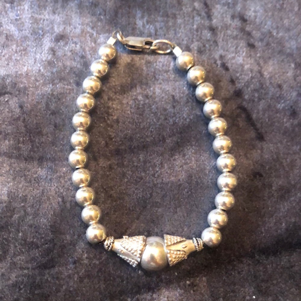 Sterling Silver Beaded Bracelet